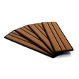 SeaDek Faux Teak 4-Piece Step Kit - Mocha/Black - Kesper Supply