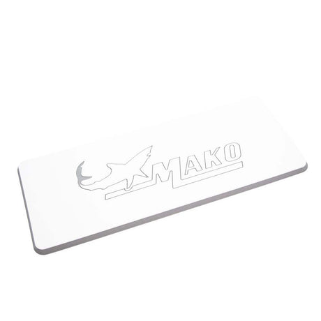 SeaDek Mako Logo Helm Pad - White/Storm Grey Embossed - Kesper Supply