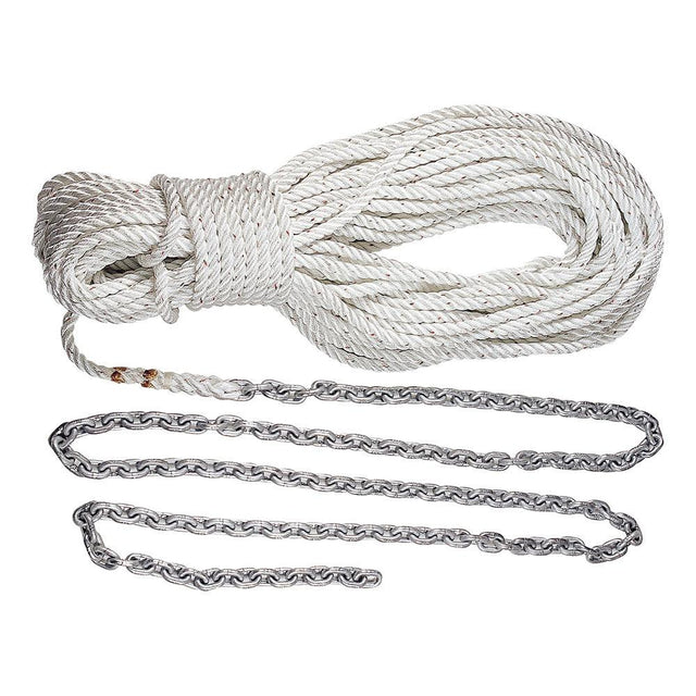 Lewmar Premium Anchor Rode 215'-15' of 1/4" Chain &amp; 200' of 1/2" Rope w/Shackle - Kesper Supply