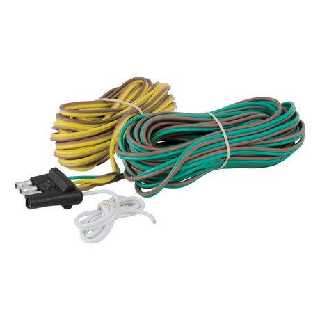 CURT 4-Way Flat Connector f/Rewiring Trailer - 20&#39; Wire - Kesper Supply