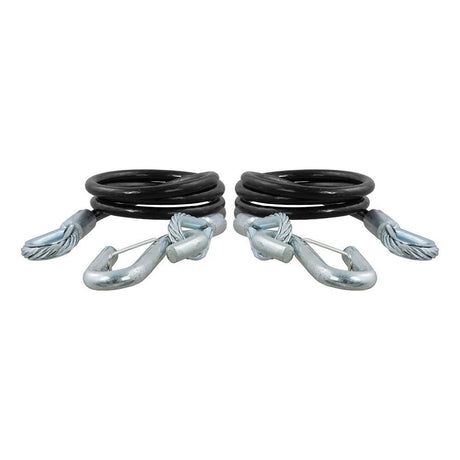 CURT 44-1/2" Safety Cables w/2 Snap Hooks - 5,000 lbs. - Vinyl Coated - 2 Pack - Kesper Supply