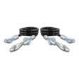 CURT 44" Safety Cables w/2 Snap Hooks - 7,500 lbs. - Vinyl Coated - 2 Pack - Kesper Supply