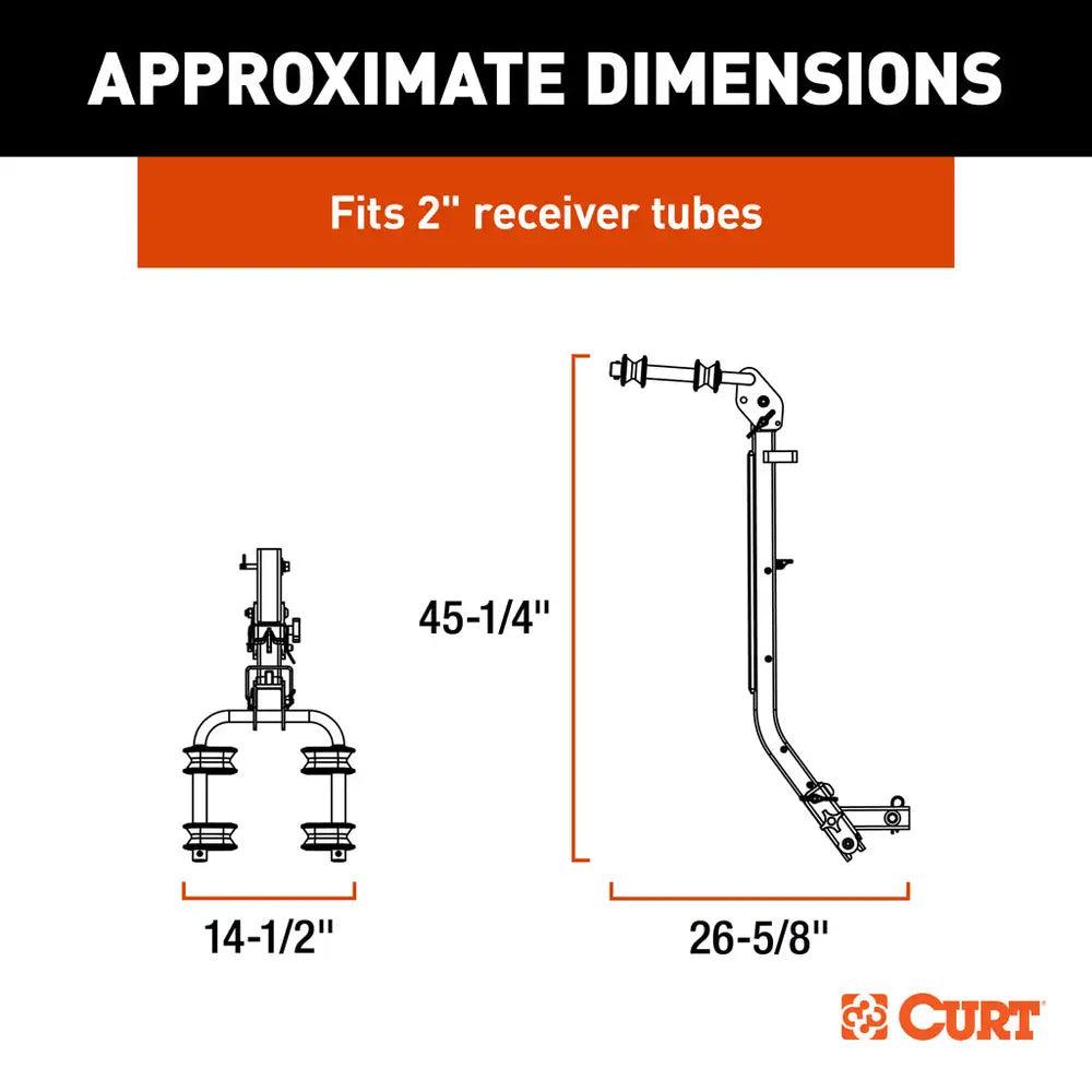 CURT ActiveLink SE Series Bike Rack - 2 Bikes Up to 90 lbs - Kesper Supply