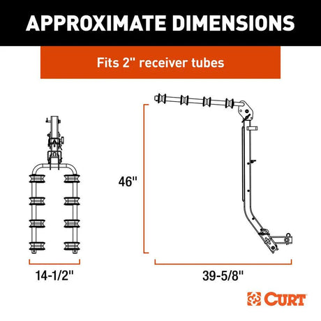 CURT ActiveLink SE Series Bike Rack - 4 Bikes Up to 180 lbs - Kesper Supply