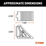 CURT HD Rubber Wheel Chock w/Handle &amp; Single Trailer Mount - Kesper Supply