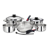 Magma 10 Piece Induction Cookware Set - Stainless Steel - Kesper Supply
