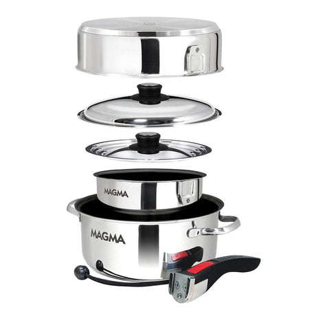 Magma 7 Piece Induction Non-Stick Cookware Set - Stainless Steel - Kesper Supply