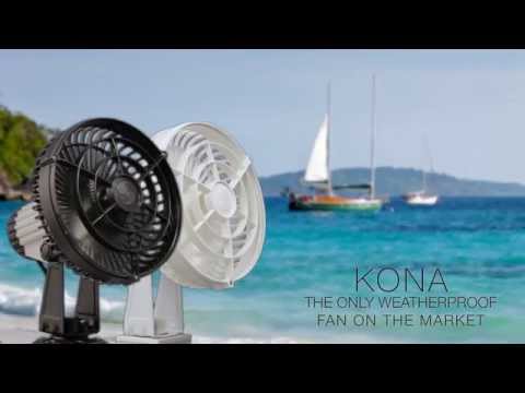 SEEKR by Caframo Kona 817 12V 3-Speed 7" Waterproof Fan - Black