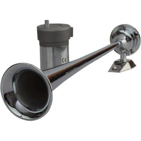 Sea-Dog Chrome Plated Trumpet Airhorn Long Single w/Compressor - Kesper Supply