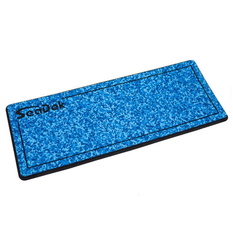 SeaDek 14&rdquo; x 36" 20mm Dual Density Small Helm Pad w/SeaDek Logo - Brushed Texture - Aqua Camo/Black (355.6mm x 914.4mm x 20mm) - Kesper Supply