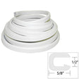 TACO Flexible Vinyl Trim - ½" Opening x ⅝"W x 25'L - White - Kesper Supply