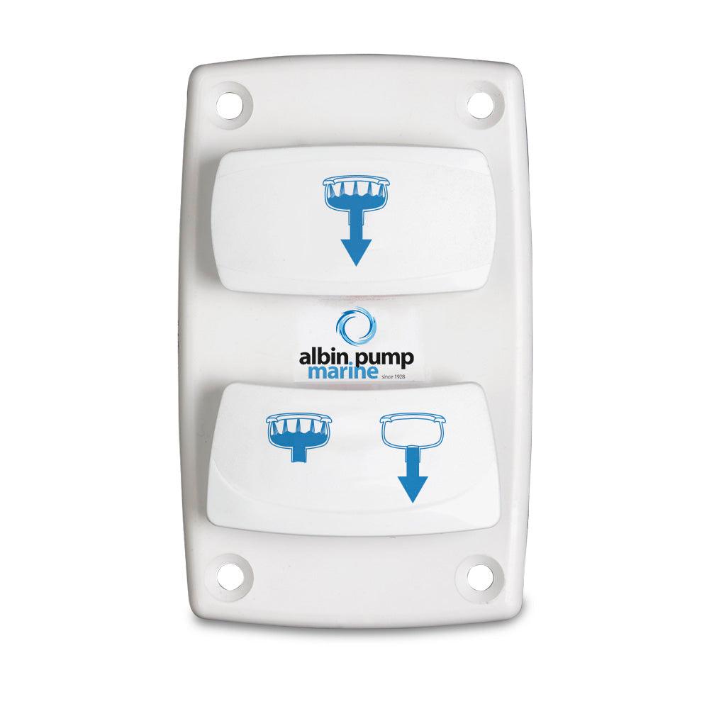 Albin Group Marine Control Silent Electric Toilet Rocker Switch - Kesper Supply