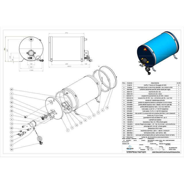 Albin Group Marine Premium Water Heater 12G - 120V - Kesper Supply