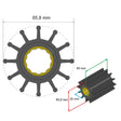 Albin Group Premium Impeller Kit 65.8 x 25 x 80mm - 12 Blade - Spline Insert - Kesper Supply