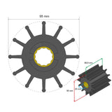 Albin Group Premium Impeller Kit 95 x 25 x 88.8mm - 12 Blade - Spline Insert - Kesper Supply