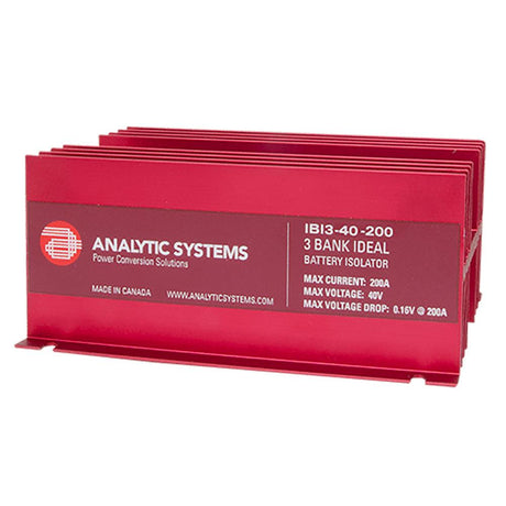 Analytic Systems 200A, 40V 3-Bank Ideal Battery Isolator - Kesper Supply