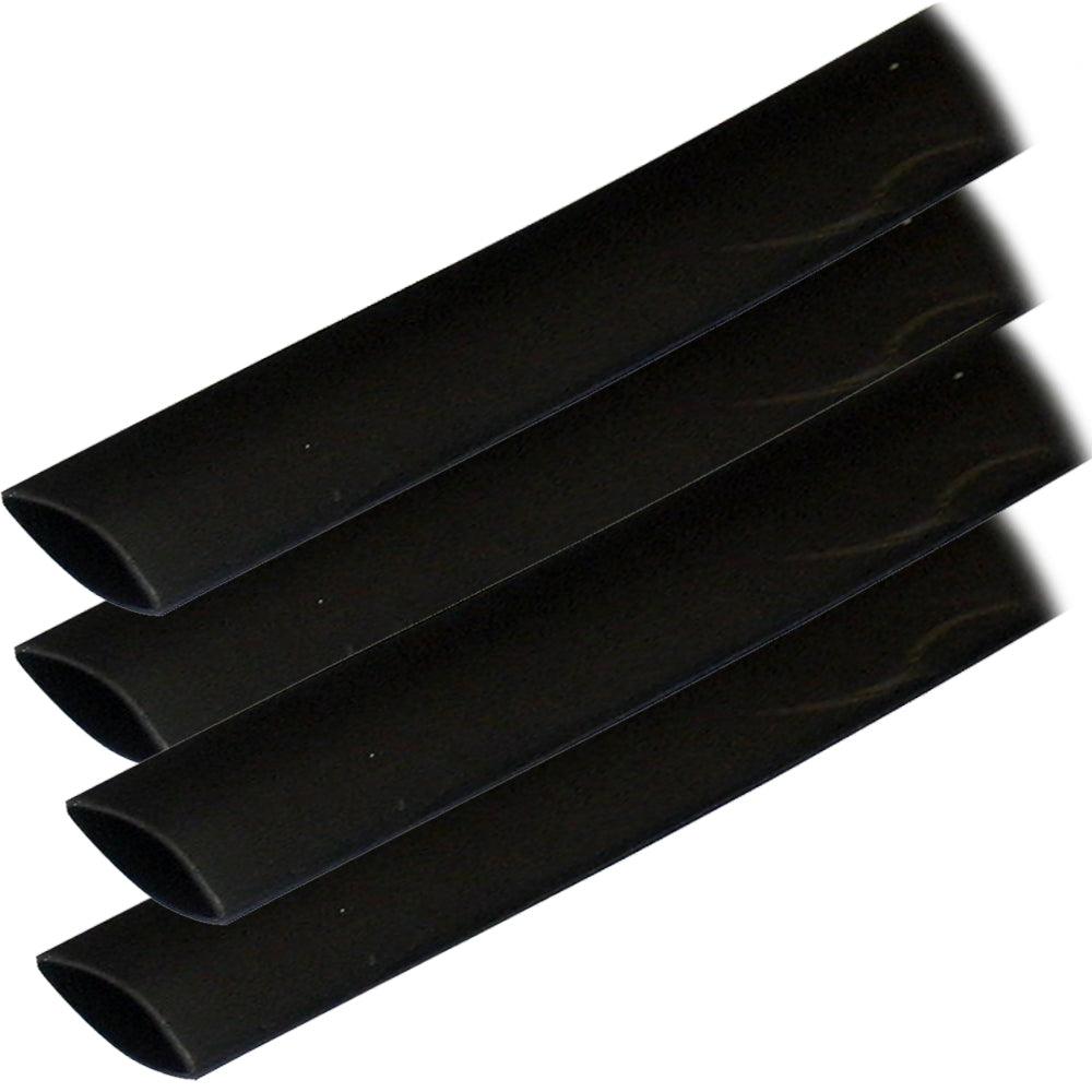 Ancor Adhesive Lined Heat Shrink Tubing (ALT) - 3/4" x 6" - 4-Pack - Black - Kesper Supply