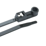 Ancor Mounting Self-Cutting Cable Ties -Multiple Lengths and Quantities, White or Black - Kesper Supply