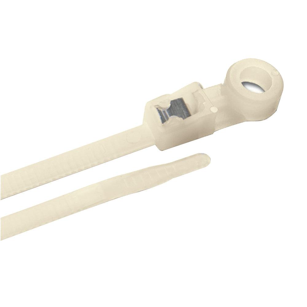 Ancor Mounting Self-Cutting Cable Ties -Multiple Lengths and Quantities, White or Black - Kesper Supply