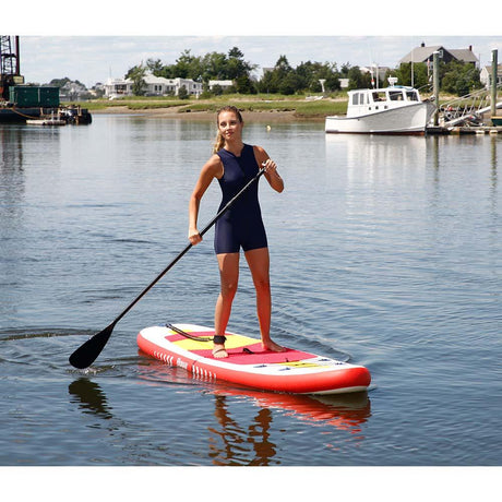 Aqua Leisure 10' Inflatable Stand-Up Paddleboard Drop Stitch w/Oversized Backpack f/Board & Accessories - Kesper Supply