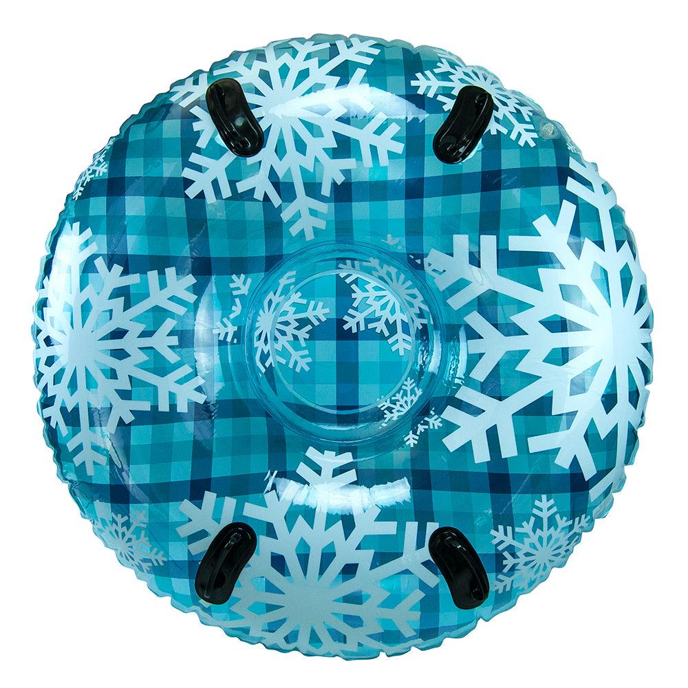 Aqua Leisure 43" Pipeline Sno Clear Top Racer Sno-Tube - Cool Blue Plaid - Kesper Supply