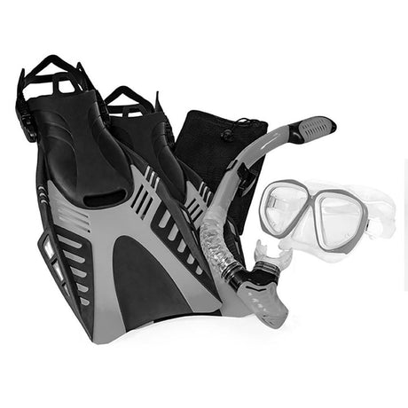 Aqua Leisure Dyna Adult 5-Piece Dive Set - Adult Size L/XL Men's 8.5-11.5/Ladies 9.5-12.5 - Kesper Supply