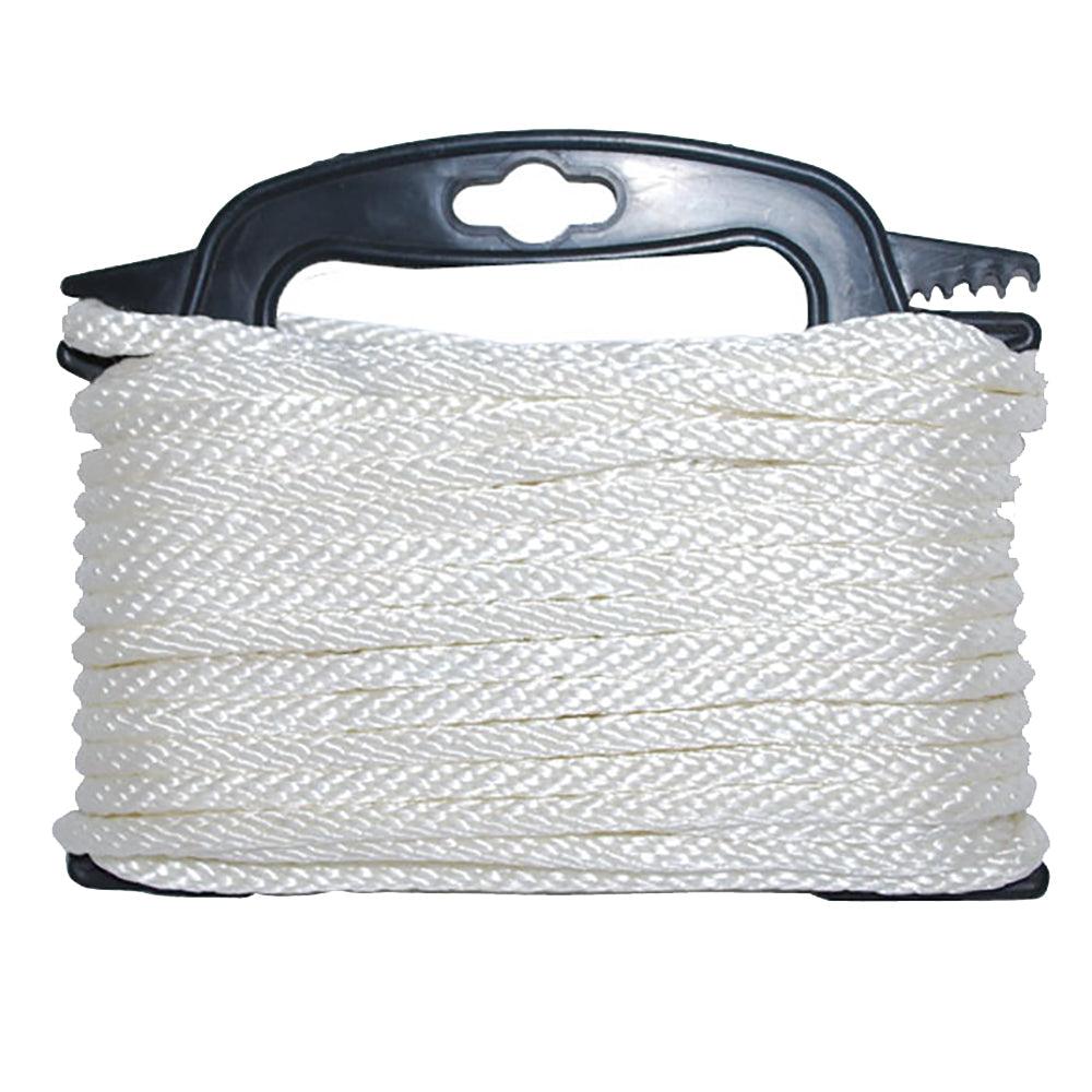 Attwood Braided Nylon Rope - 3/16" x 100' - White - Kesper Supply