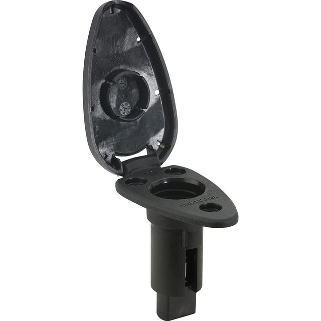 Attwood LightArmor Plug-In Base - 2 Pin - Black - Teardrop - Kesper Supply