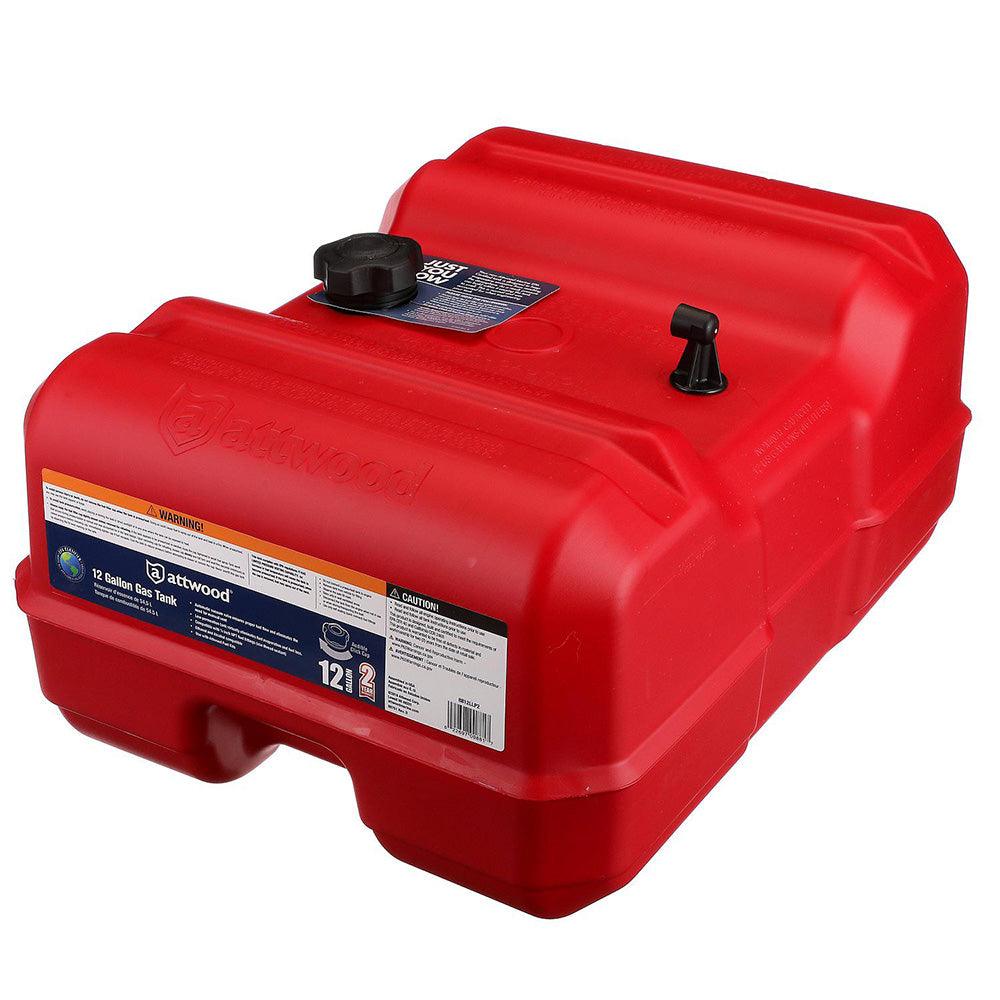 Attwood Portable Low Profile Fuel Tank - 12 Gallon w/o Gauge - Kesper Supply