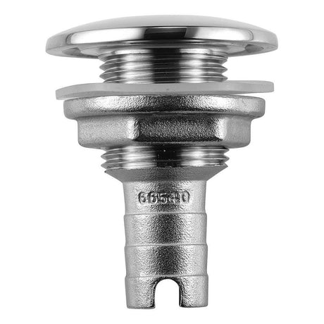 Attwood Stainless Steel Thru-Hull Short Straight Barbed - 5/8" Inner Diameter - Kesper Supply