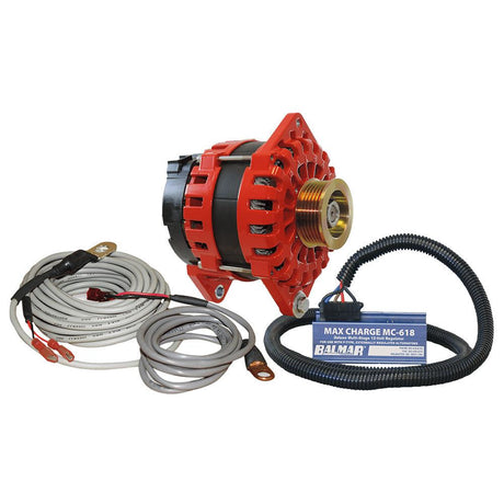 Balmar Alternator 170 AMP Kit 12V 4" Dual Foot Saddle K6 Pulley - Kesper Supply