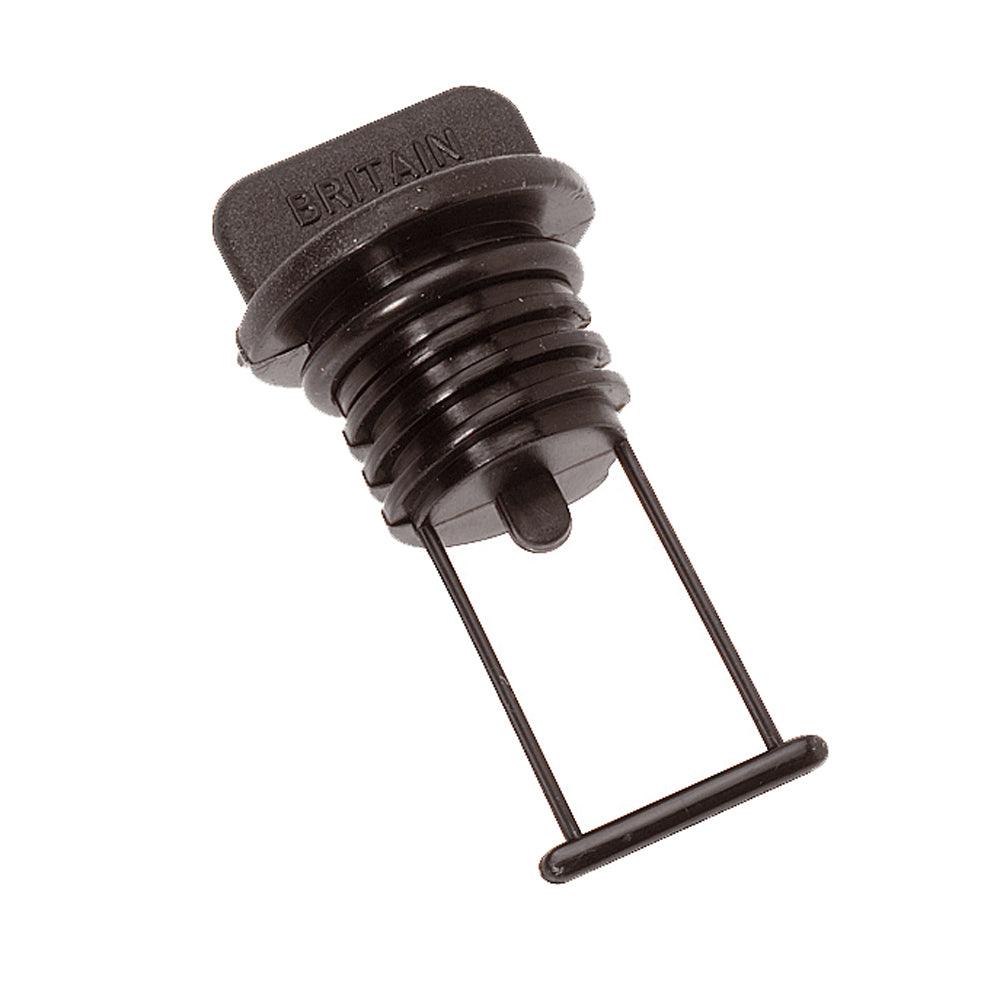 Barton Marine Drain Plug - Black 15mm (19/32") - Kesper Supply