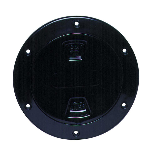 Beckson 4" Smooth Center Screw-Out Deck Plate - Black - Kesper Supply