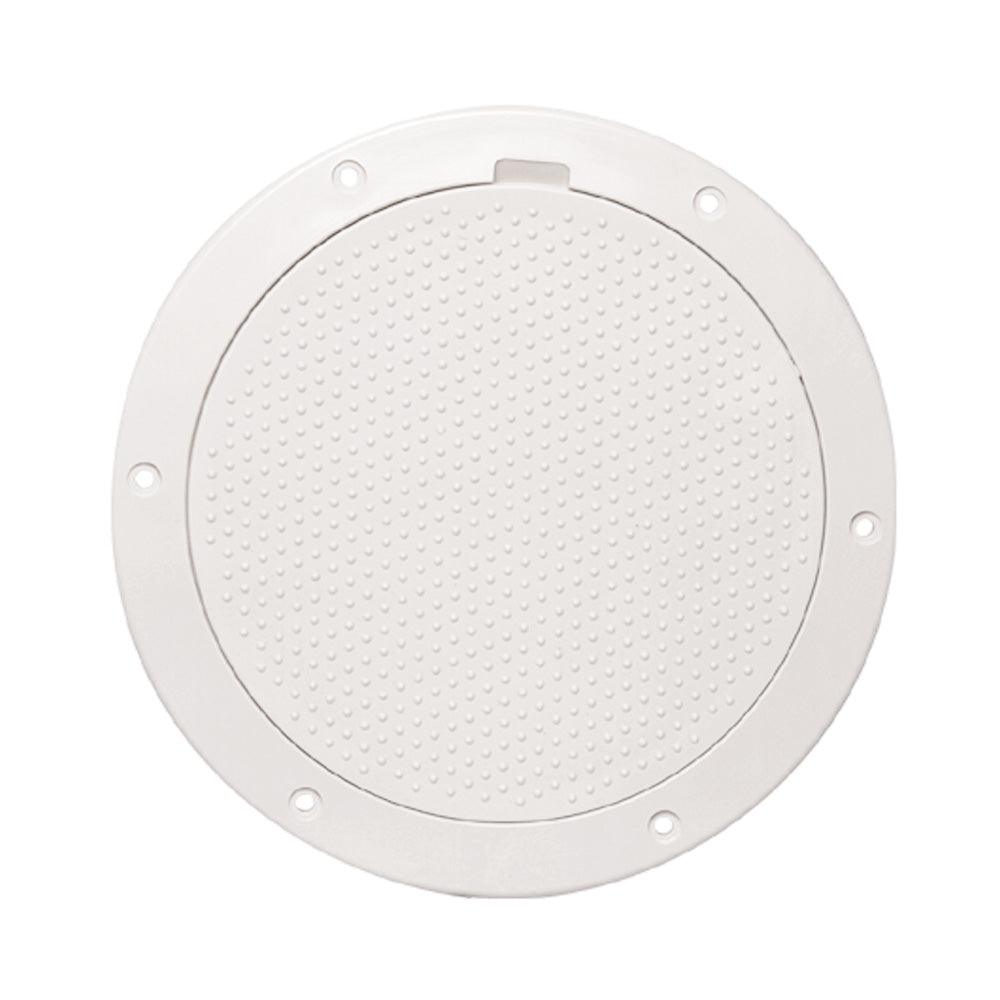 Beckson 6" Non-Skid Pry-Out Deck Plate - White - Kesper Supply