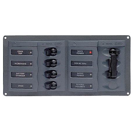 BEP AC Circuit Breaker Panel w/o Meters, 4 Way Panel 2 Mains - 110V - Kesper Supply