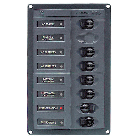 BEP AC Circuit Breaker Panel w/o Meters, 6 Way w/Double Pole Mains - Kesper Supply