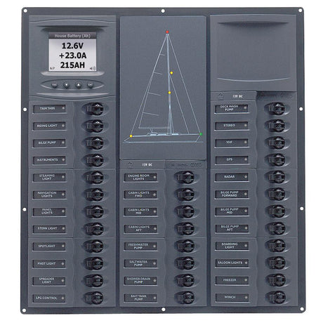 BEP Cruiser Series DC Circuit Breaker Panel w/Digital Meters 32SP DC12V - Kesper Supply