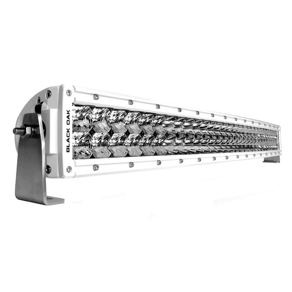 Black Oak 30" LED Curved Double Row Spot - White - Kesper Supply