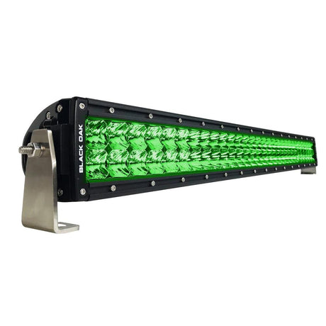 Black Oak Curved Double Row Combo Green Hog Hunting 30" Light Bar - Black - Kesper Supply