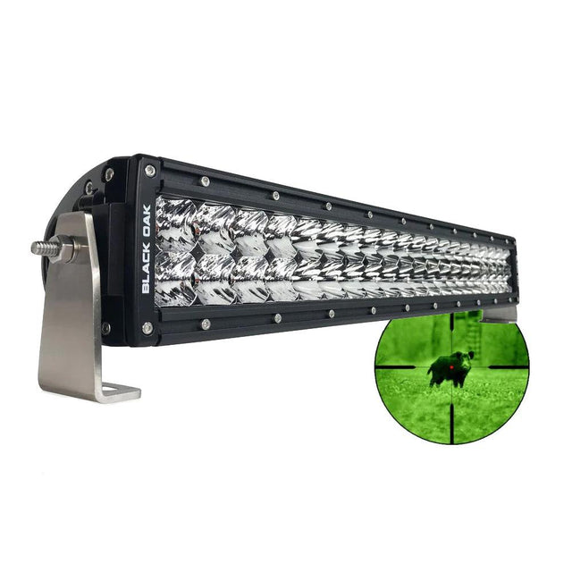 Black Oak Pro Series Double Row Combo Infrared 20" 850nm Light Bar - Black - Kesper Supply