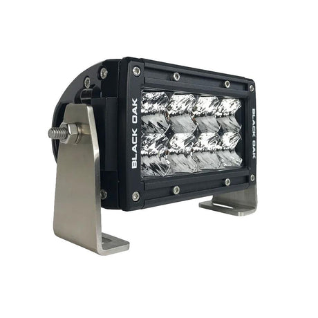 Black Oak Pro Series Double Row Flood 4" Light Bar - Black - Kesper Supply