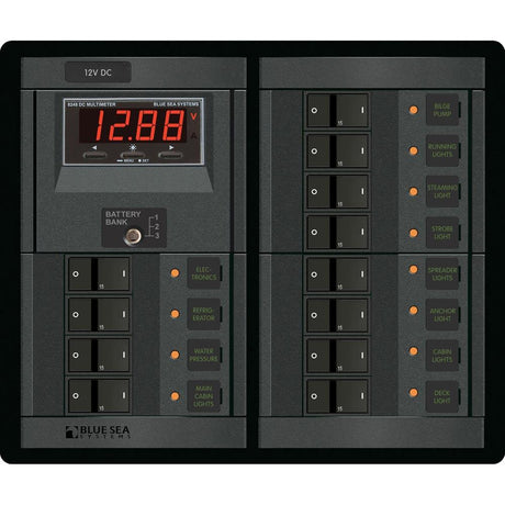 Blue Sea 1217 12V DC 12 Position w/Digital Meter - Kesper Supply