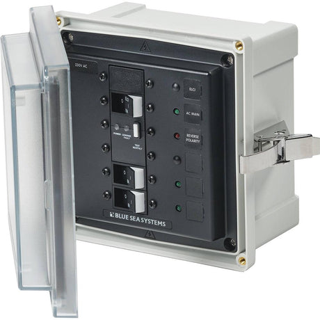 Blue Sea 3122 - SMS Panel Enclosure w/ELCI (16A) & 2 Branch (8A) - 230V AC - Kesper Supply