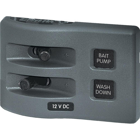 Blue Sea 4303 WeatherDeck 12V DC Waterproof Switch Panel - 2 Position - Kesper Supply