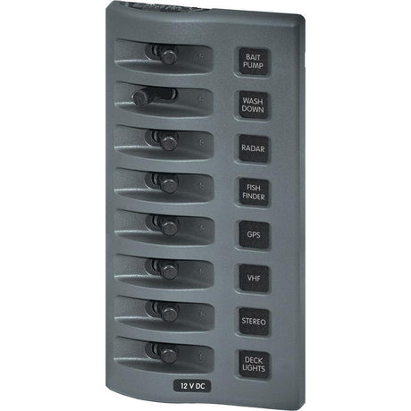 Blue Sea 4309 WeatherDeck 12V DC Waterproof Switch Panel - 8 Position - Kesper Supply