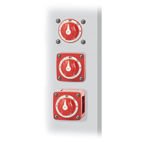 Blue Sea 6008 M-Series Battery Switch 3 Position - Red - Kesper Supply