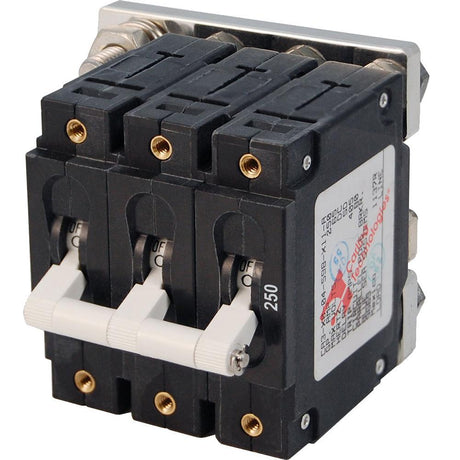 Blue Sea 7270 250A C-Series Triple Pole Toggle DC Circuit Breaker - Kesper Supply