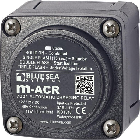 Blue Sea 7601 DC Mini ACR Automatic Charging Relay - 65 Amp - Kesper Supply