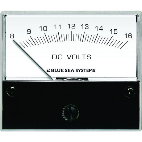 Blue Sea 8003 DC Analog Voltmeter - 2-3/4" Face, 8-16 Volts DC - Kesper Supply