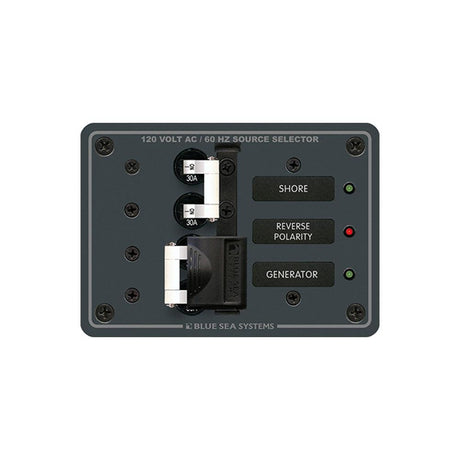 Blue Sea 8032 AC Toggle Source Selector 120V AC - 30AMP - White Switches - Kesper Supply